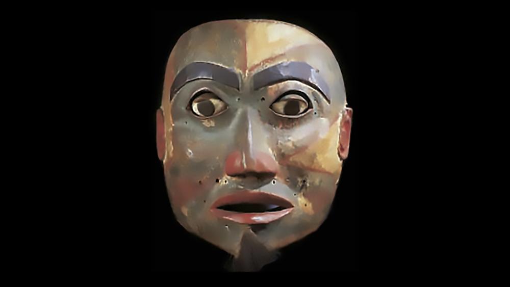 Masque Haisla, Kwakiutl. Île de Vancouver, Colombie Britannique, XIXe siècle. Bois... Le surréalisme primitif d'une effigie Uli et d'un masque Haisla