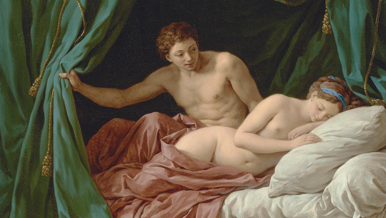 Louis Lagrenée (1725-1825), Mars et Vénus, allégorie à la Paix, 1770, huile sur toile,... Livre : les espiègleries de Lagrenée