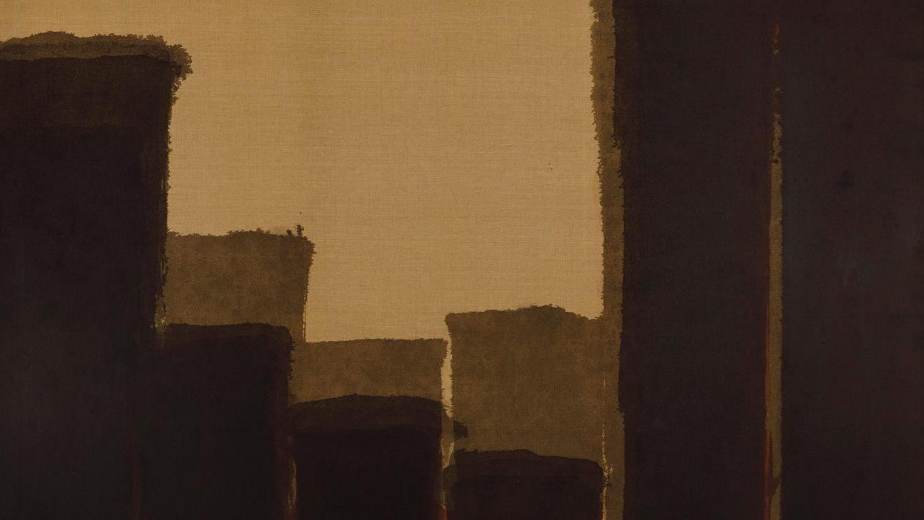 Yun Hyong-keun, Burnt Umber, 1980, huile sur toile, 182 x 228 cm. © Yun Seong-ryeol... L’artiste coréen Yun Hyong-keun invité chez David Zwirner