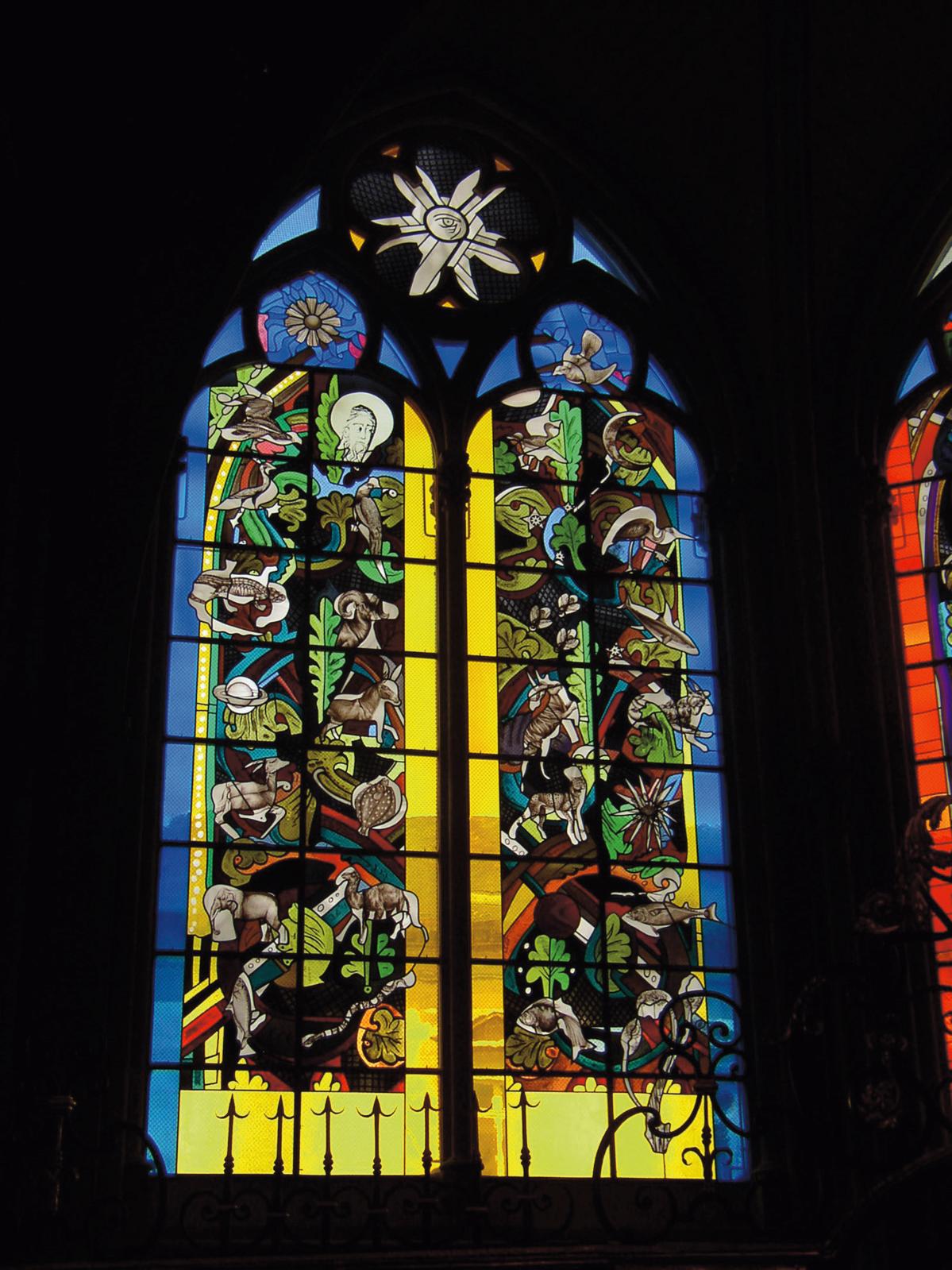 Ateliers Duchemin, vitraux créés par Jean-Michel Alberola pour la cathédrale de Nevers. © Ateliers Duchemin