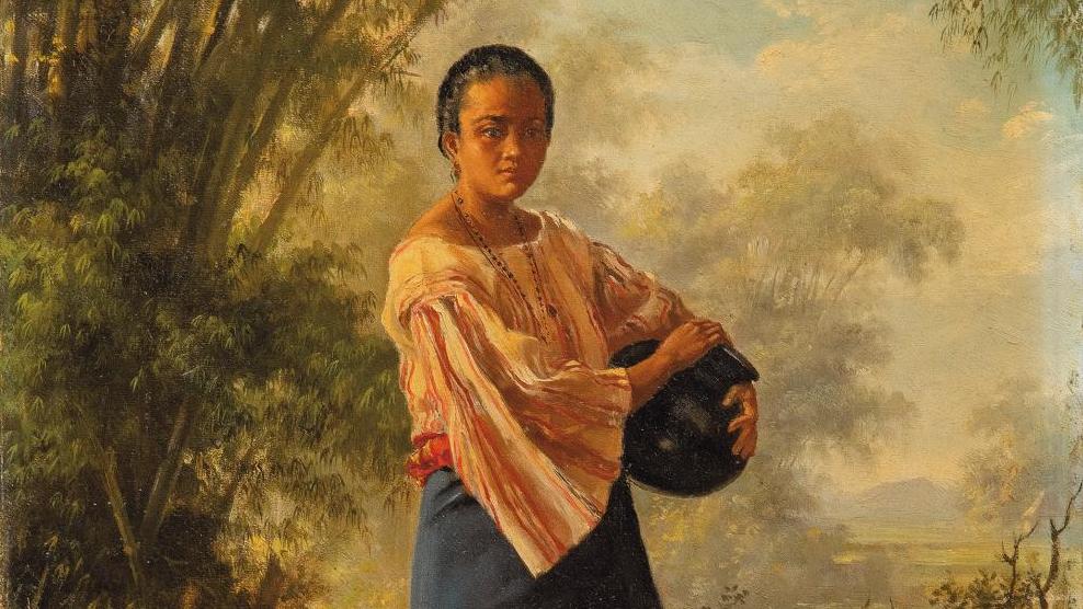 Félix Resurrección Hidalgo (1855-1913), La Porteuse d’eau et Jeune Béguine, 1877,... Folklore philippin par Félix Resurrección Hidalgo