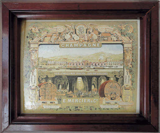 €3,000Enameled sheet metal plate advertisement made for Mercier, 28.8 x 34.7 cm/11.34 x 13.66 in.Épernay, May 18, 2019. Enchères Champagne