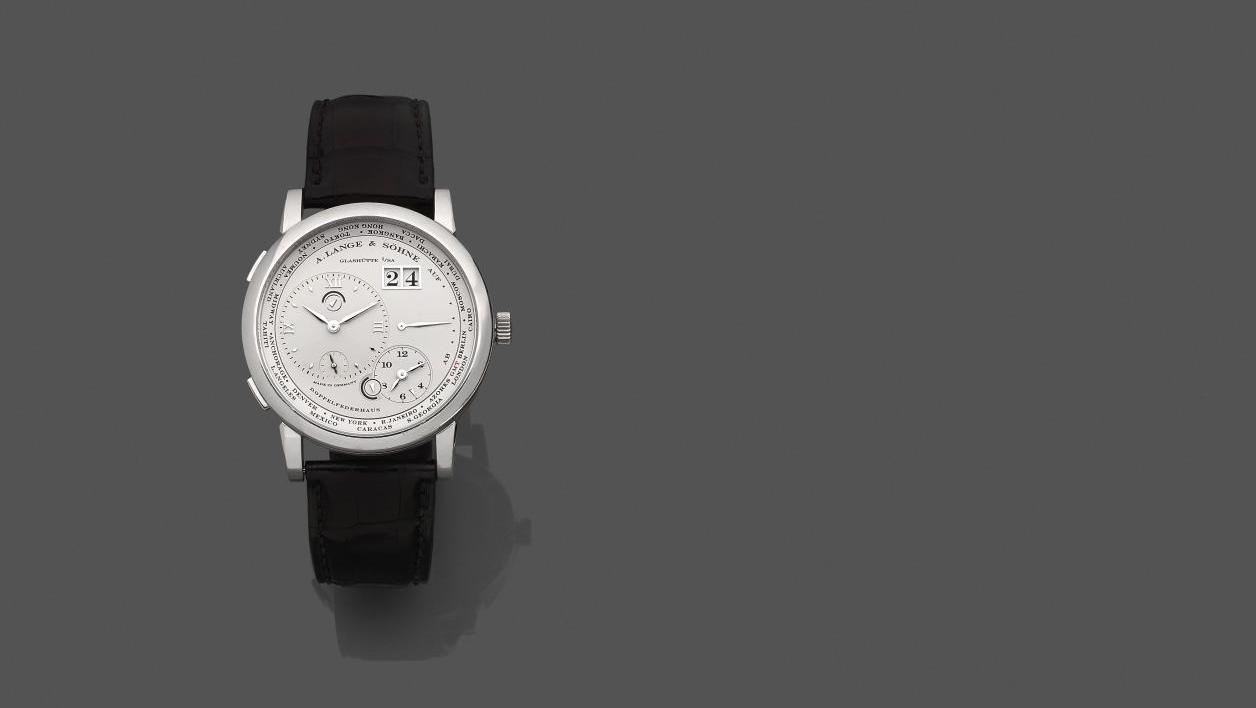 A. Lange & Söhne, «Lange 1 Time Zone», modèle «116.025», boîtier n° 164427, montre-bracelet... Le luxe d'une montre Lange & Söhne