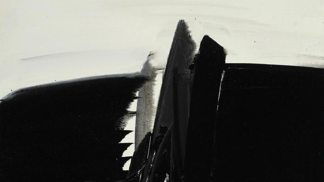 André Marfaing (1925-1987), Sans titre, acrylique sur toile, 92 x 73 cm, 1971. Estimation :... Les noirs abstraits d’André Marfaing 