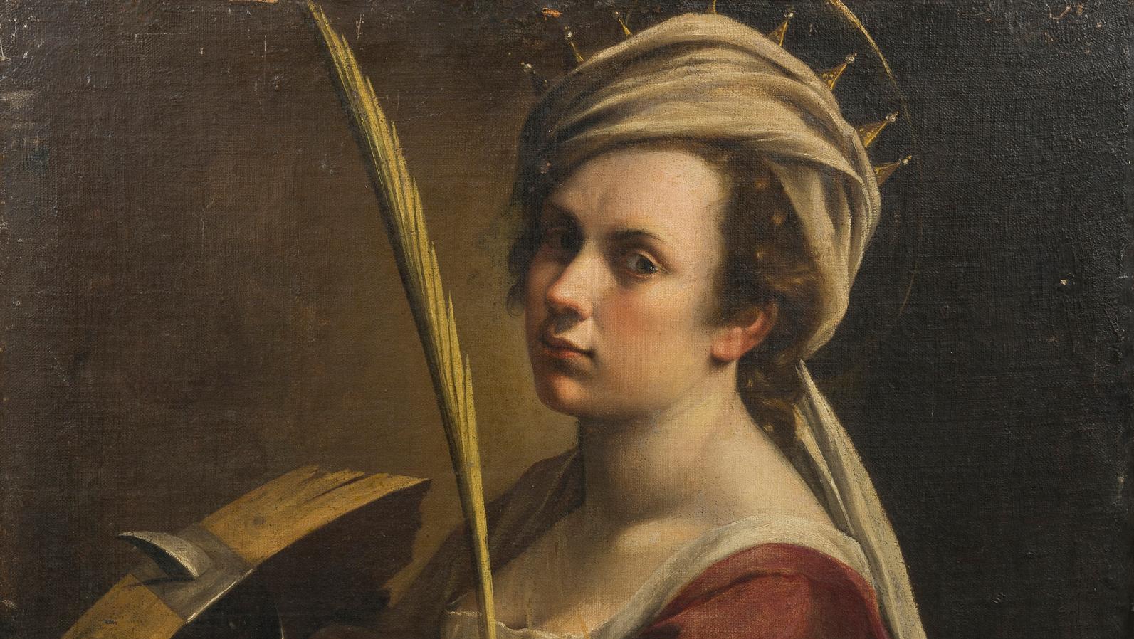 Artemisia Gentileschi (1593-1652), "Saint Catherine of Alexandria", oil on canvas,... Artemisia Through Her Own Eyes 
