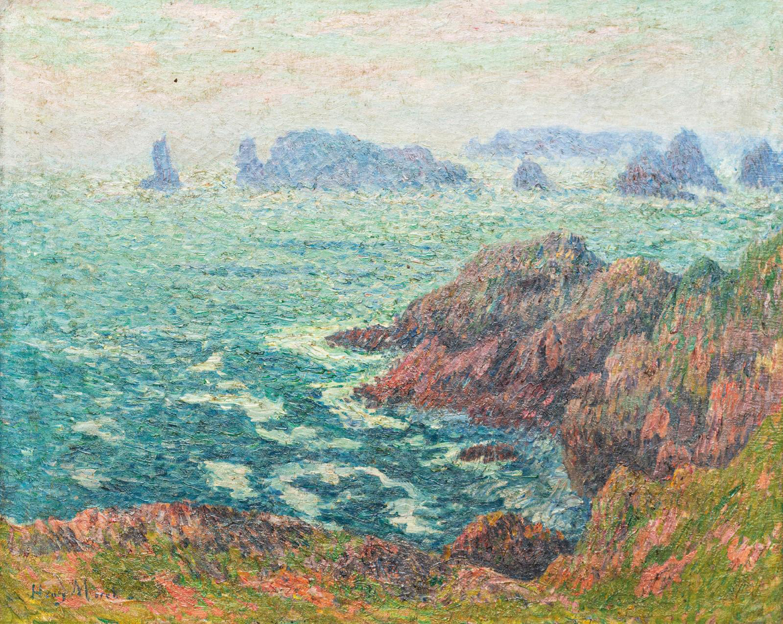 Henry Moret, L’Ile d’Ouessant, la chaussée Keller (Ouessant, Keller Shoreline), 1897, oil on canvas, 60 x 73 cm/23.62 x 28.74 in.© Ville d