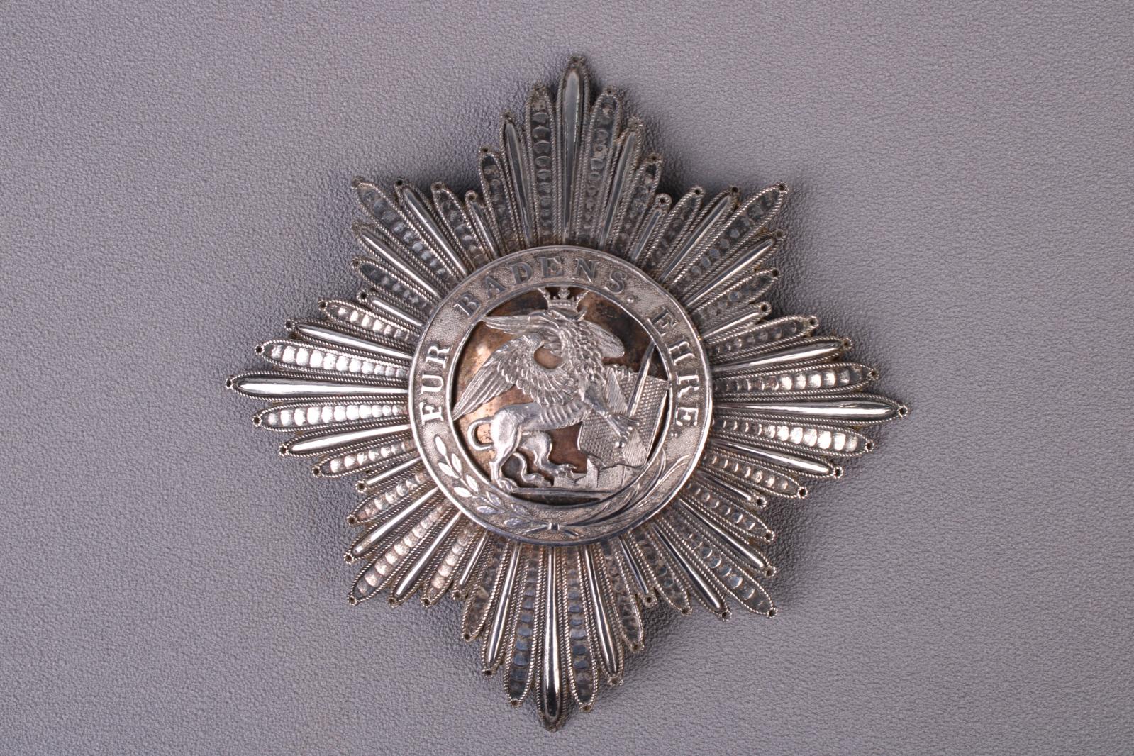 Grand-duché de Bade. Plaque de grand-croix de l’ordre du Mérite militaire Karl Friedrich, fabrication française, premier Empire, 1812. Est