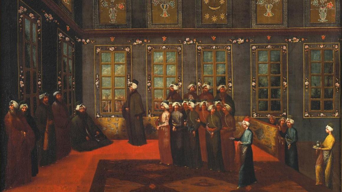 Jean-Baptiste Van Mour (1671-1737), Réception d’une délégation de douze émissaires... Jean-Baptiste Van Mour à la cour ottomane 