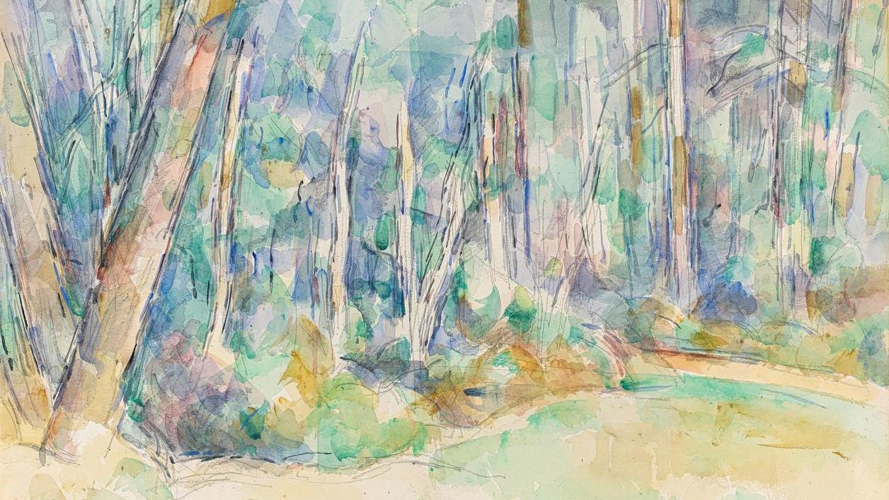Paul Cézanne (1839-1906), "Intérieur de forêt", 1904-1906, watercolour and lead pencil,... Cézanne in the Open Air