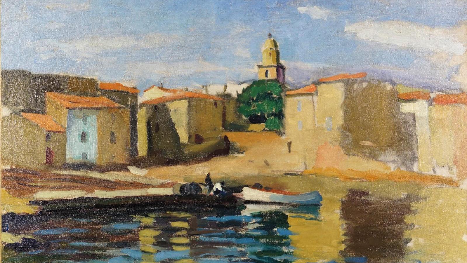 Charles Camoin (1879-1965), Le Port de la Ponche, Saint-Tropez, 1905, huile sur toile,... Charles Camoin et Armand Guillaumin 