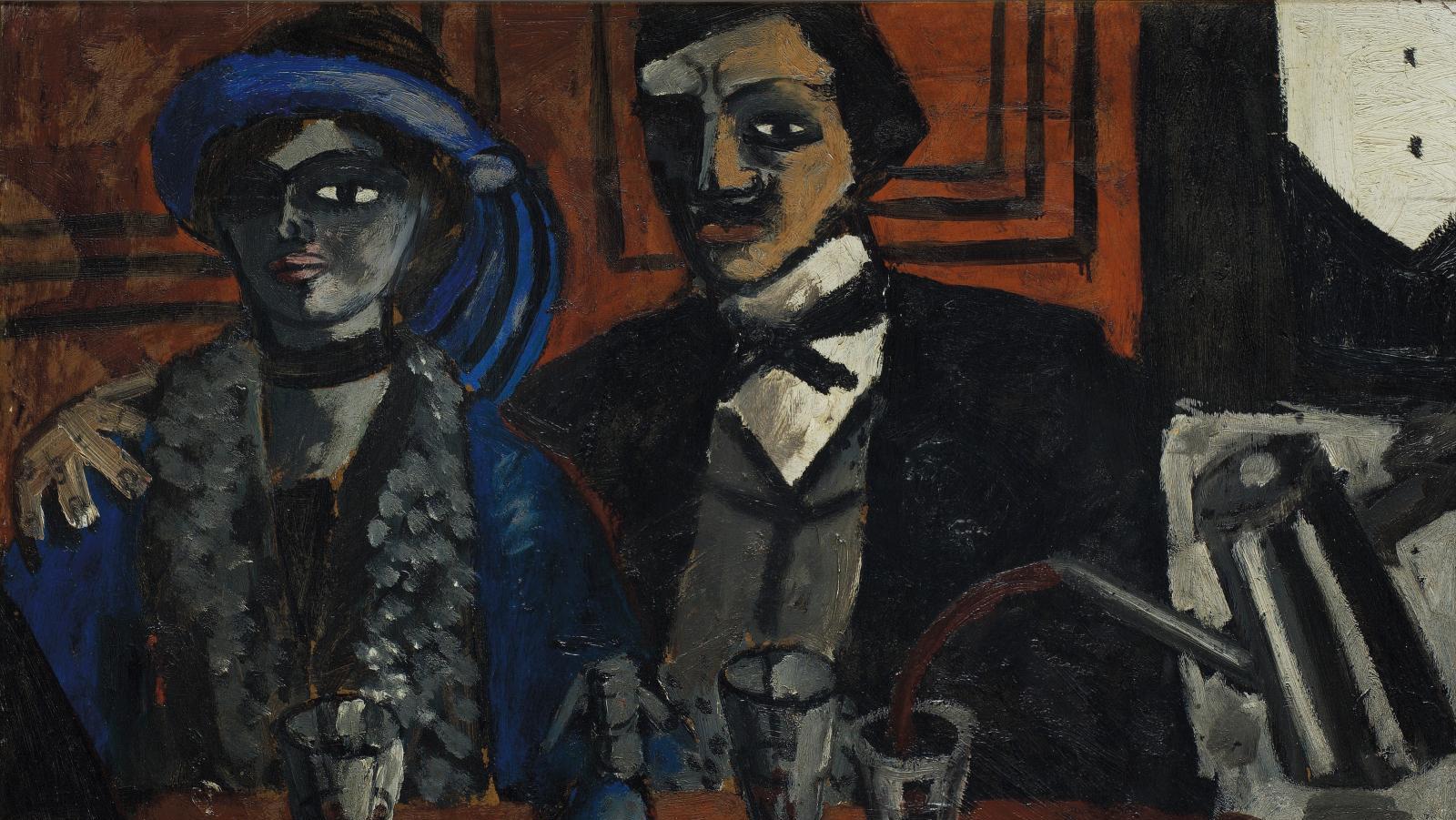 Auguste Chabaud (1882-1955), Au cabaret ou Scène de cabaret, vers 1907, huile sur... La vie en version colorée d'Auguste Chabaud
