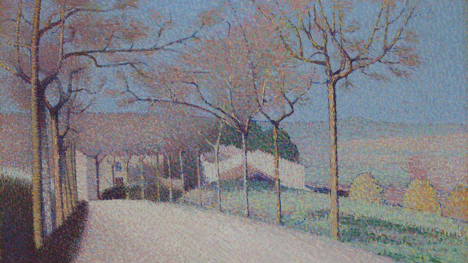 Achille Laugé (1861-1944), L’Hort près de Cailhau, 1896, huile sur toile signée et... Achille Laugé, un pointilliste sur la route de Cailhau