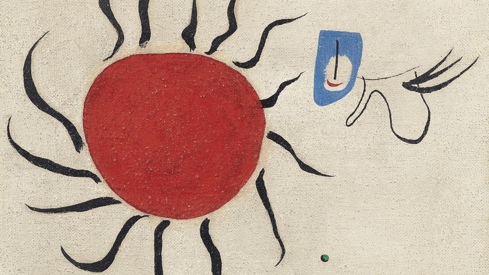 Joan Miró, Peinture (Le Soleil), 1927, huile sur toile, 38,3 x 46,2 cm. Courtoisie... Miró, la fabrique de l’artiste à Bilbao
