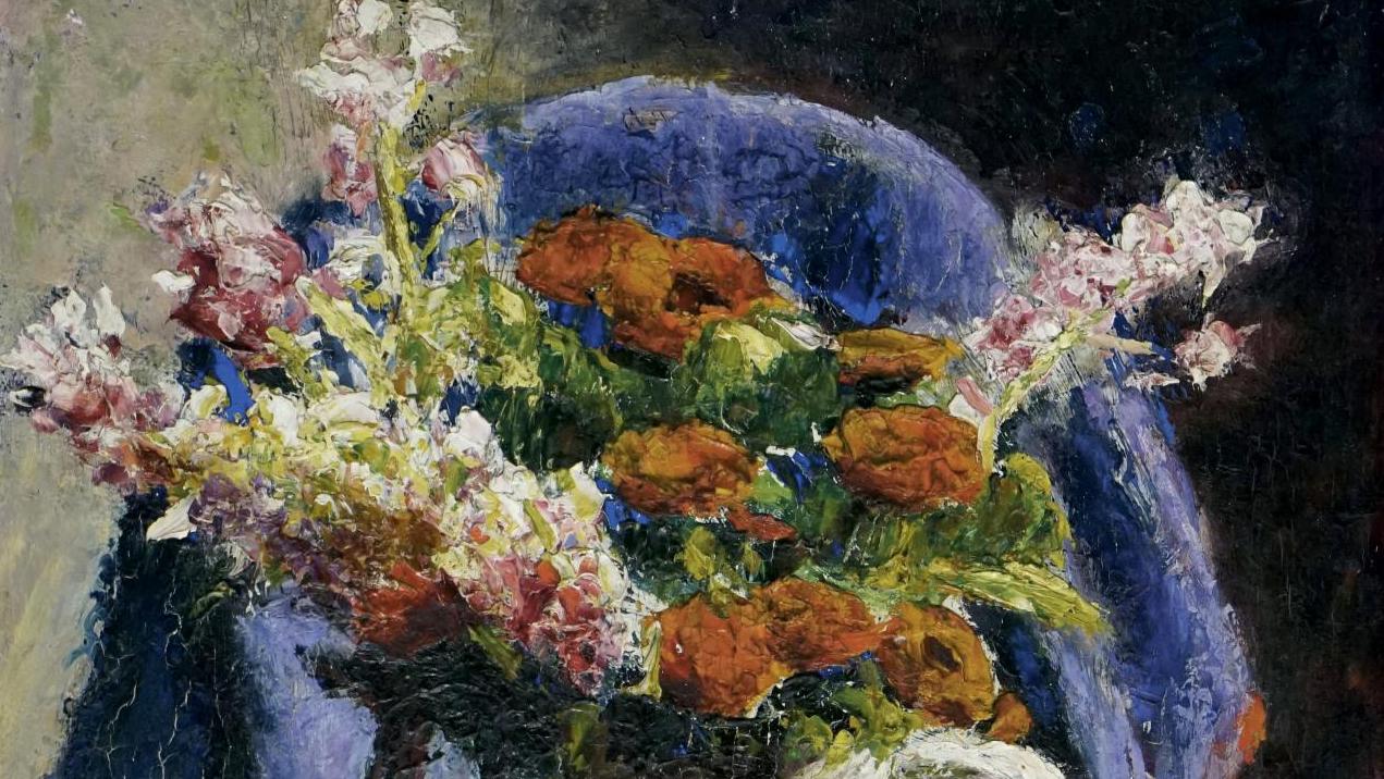Roderic O’Conor (1860-1940), Fleurs, 1927, huile sur panneau, 46 x 37,8 cm. Estimation :... Souvenirs de Roderic O’Conor, Breton d'adoption