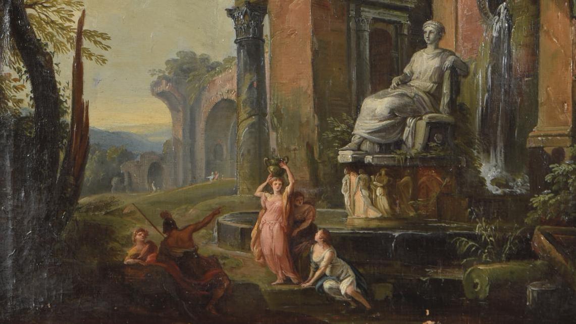 Jean-Baptiste Lallemand (1716-1803), Vue des environs de Frascati (voir détail page... Jean-Baptiste Lallemand et les ravages du temps