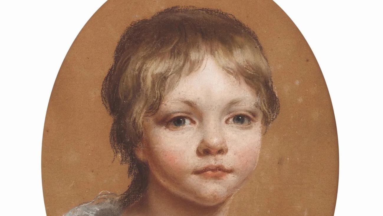 Joseph Ducreux (1735-1802), Portrait présumé de Jean Pache, pastel ovale, 41 x 33 cm. Estimation :... L’enfance sous le pinceau de Joseph Ducreux