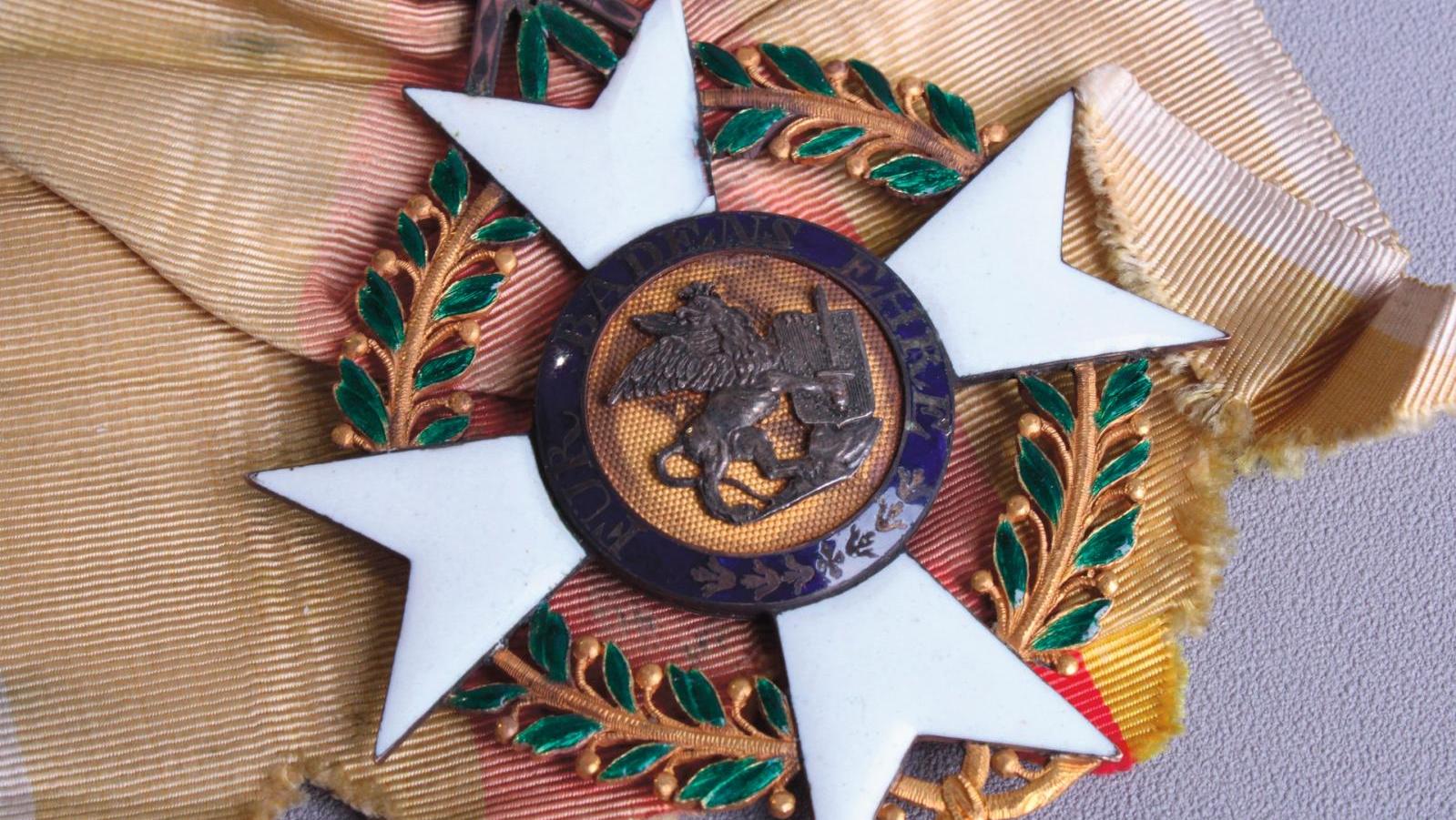 Premier Empire, 1812. Bijou grand-croix de l’ordre du Mérite militaire Karl Friedrich,... Ambiance tropicale versus pompe impériale