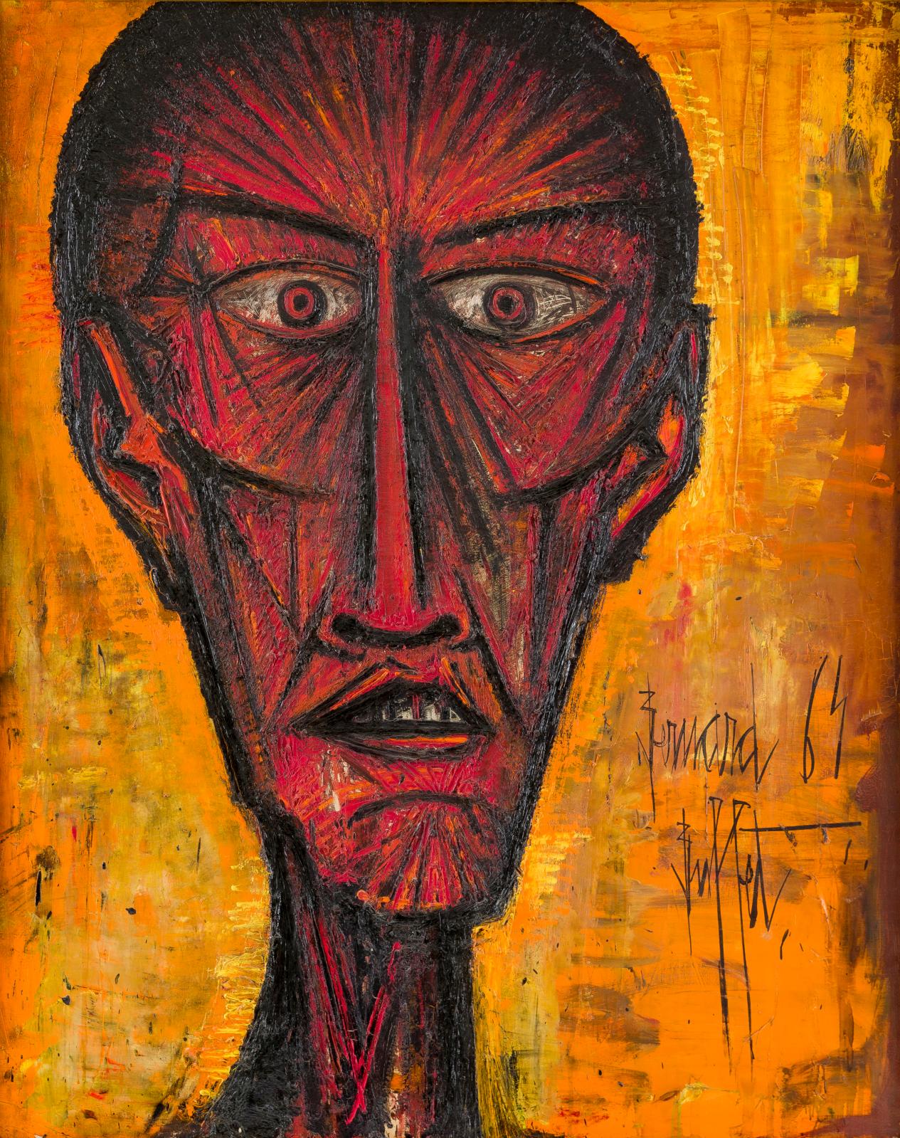 Les Écorchés «Tête d’écorché de face», 1964, huile sur toile, 162 x 130 cm. Estimation : 100 000/150 000 €