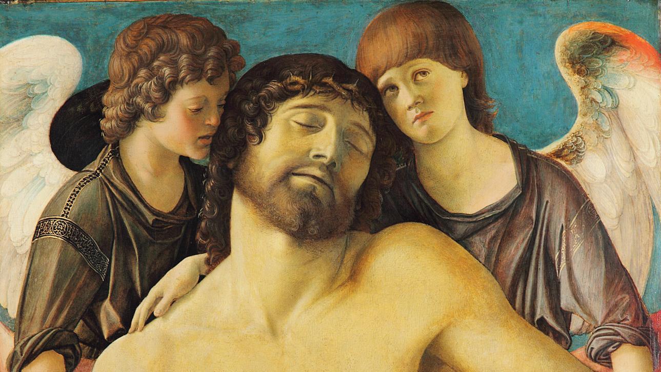 Giovanni Bellini, Le Christ mort soutenu par deux anges, vers 1470-1475, tempera... Giovanni Bellini au musée Jacquemart-André
