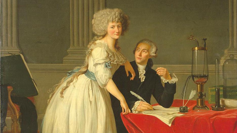Premier atelier de Jacques-Louis David (1748-1825), Portrait d’Antoine-Laurent Lavoisier... Les Lavoisier dans l'atelier de David