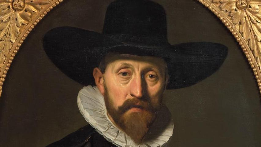 Jacob Adriaensz Backer (1607/08-1651), Portrait d’homme en buste, 1637, et Portrait... Jacob Adriaensz Backer portraitiste 