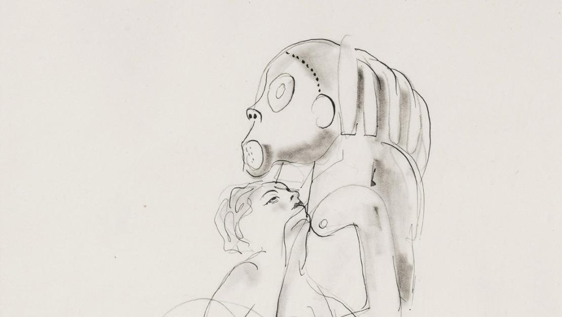 Francis Picabia (1879-1953), Transparence, vers 1929-1930, dessin à la plume et au... Afrique et modernité en toute transparence