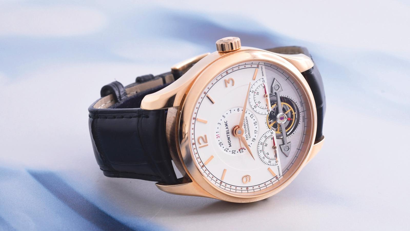 Montblanc. « Héritage Chronométrie Exo Tourbillon Minute Chronograph », or rose,... L’amour des montres en héritage