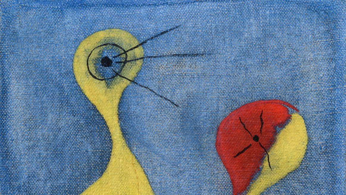 Joan Miró (1893-1983), Composition, 1926, oil on canvas signed and dated on the bottom... A Dream Picture by Miró From 1926