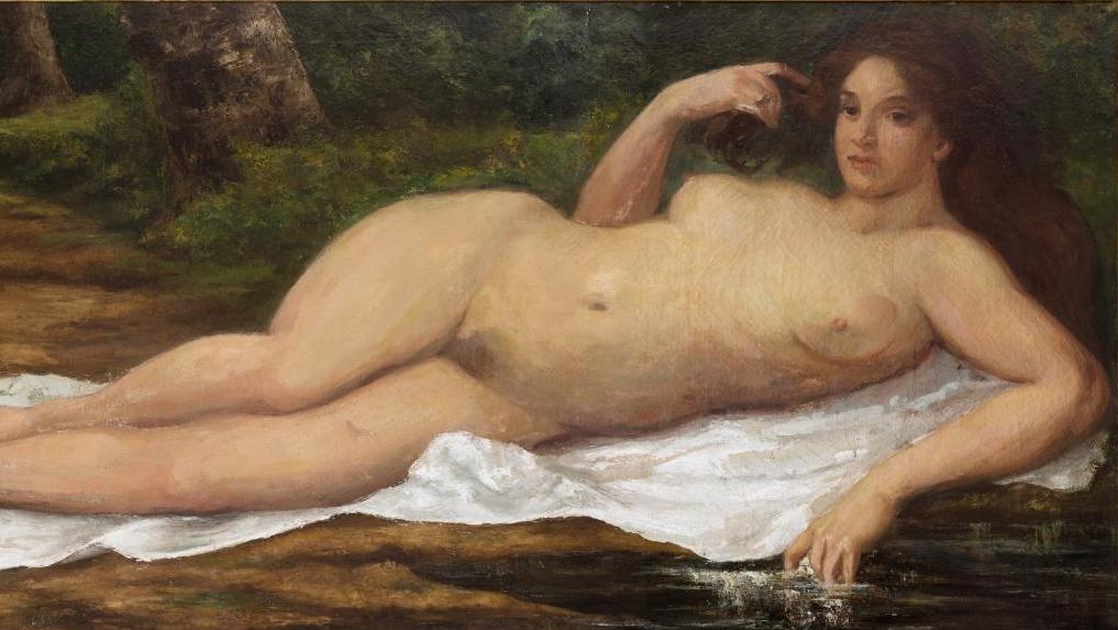 Gustave Courbet (1819-1877), Grande baigneuse (Femme nue couchée au bord de l’eau),... La Grande baigneuse : le dernier nu de Courbet ?