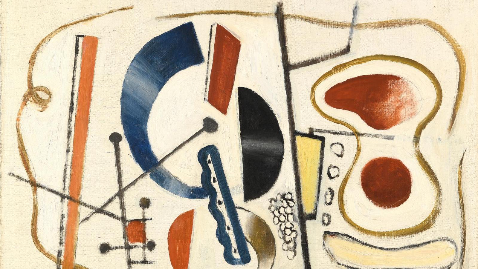 Fernand Léger (1881-1955), Composition, 1930, huile et traits de crayon sur toile,... Fernand Léger composite en 1930