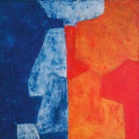 Avant Vente - Serge Poliakoff en orange et bleu