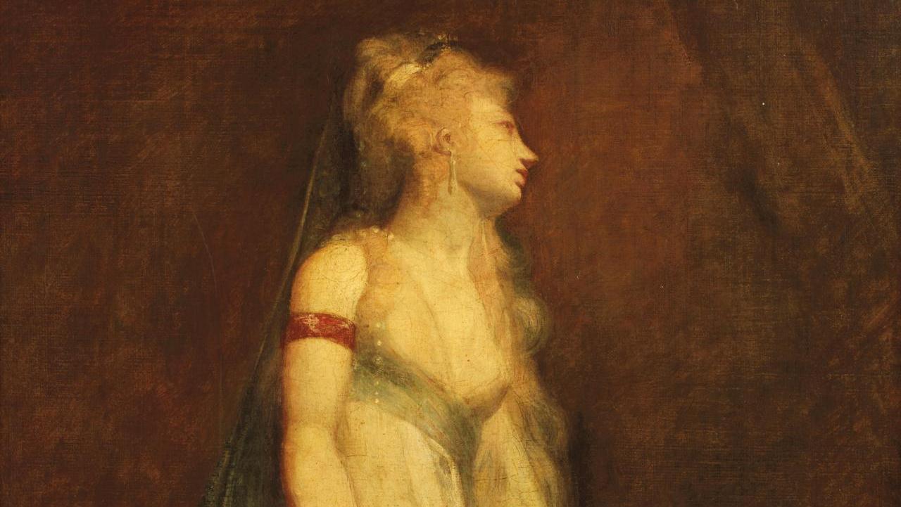 Johann Heinrich Füssli (1741-1825), Étude pour la figure de la fille de Caractacus,... Füssli et Girodet dans les tourments de l’âme