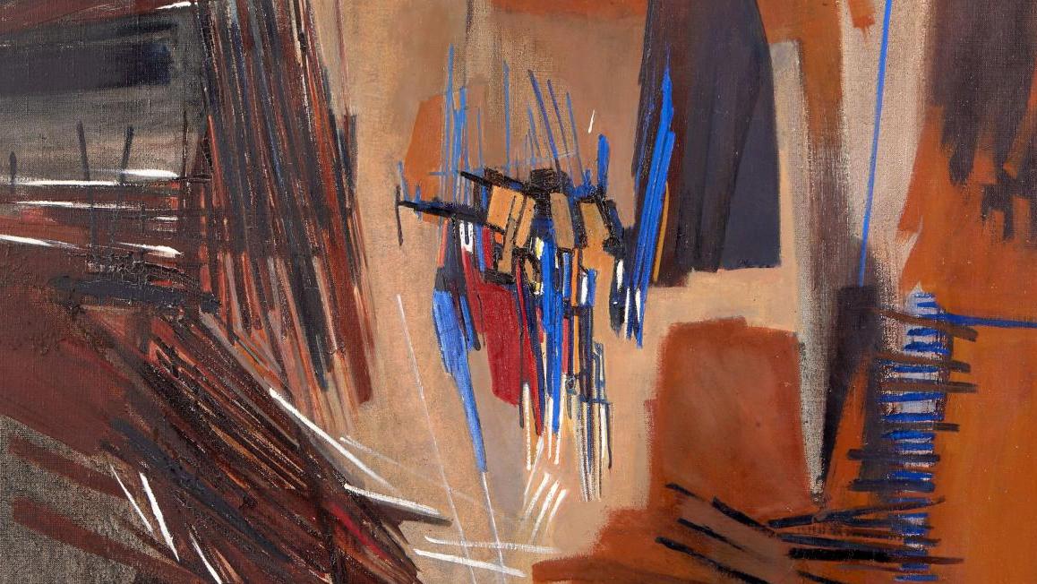 Huguette Arthur Bertrand (1920/1922-2005), Huitzuco, 1956, huile sur toile, 115,5... Huguette Arthur Bertrand, vibrante abstraction