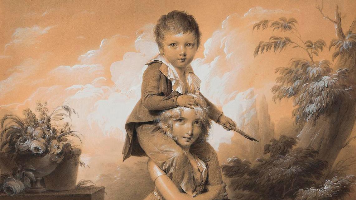 Louis-Léopold Boilly (1761-1845), Jeune fille portant son frère sur ses épaules dans... Talabardon & Gautier: 30 Years of Passion Results in Auction Success
