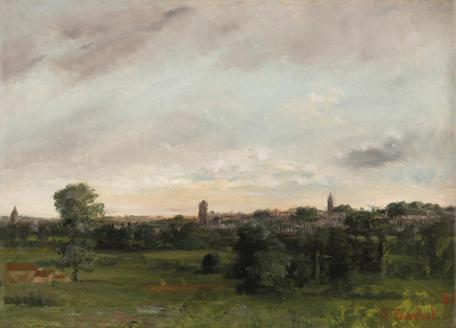 Gustave Courbet (1819-1877), View of Saintes, Taken From Lormont, oil on canvas, 32 x 46 cm/12.5 x 18.1 in.
Result: €140,800.