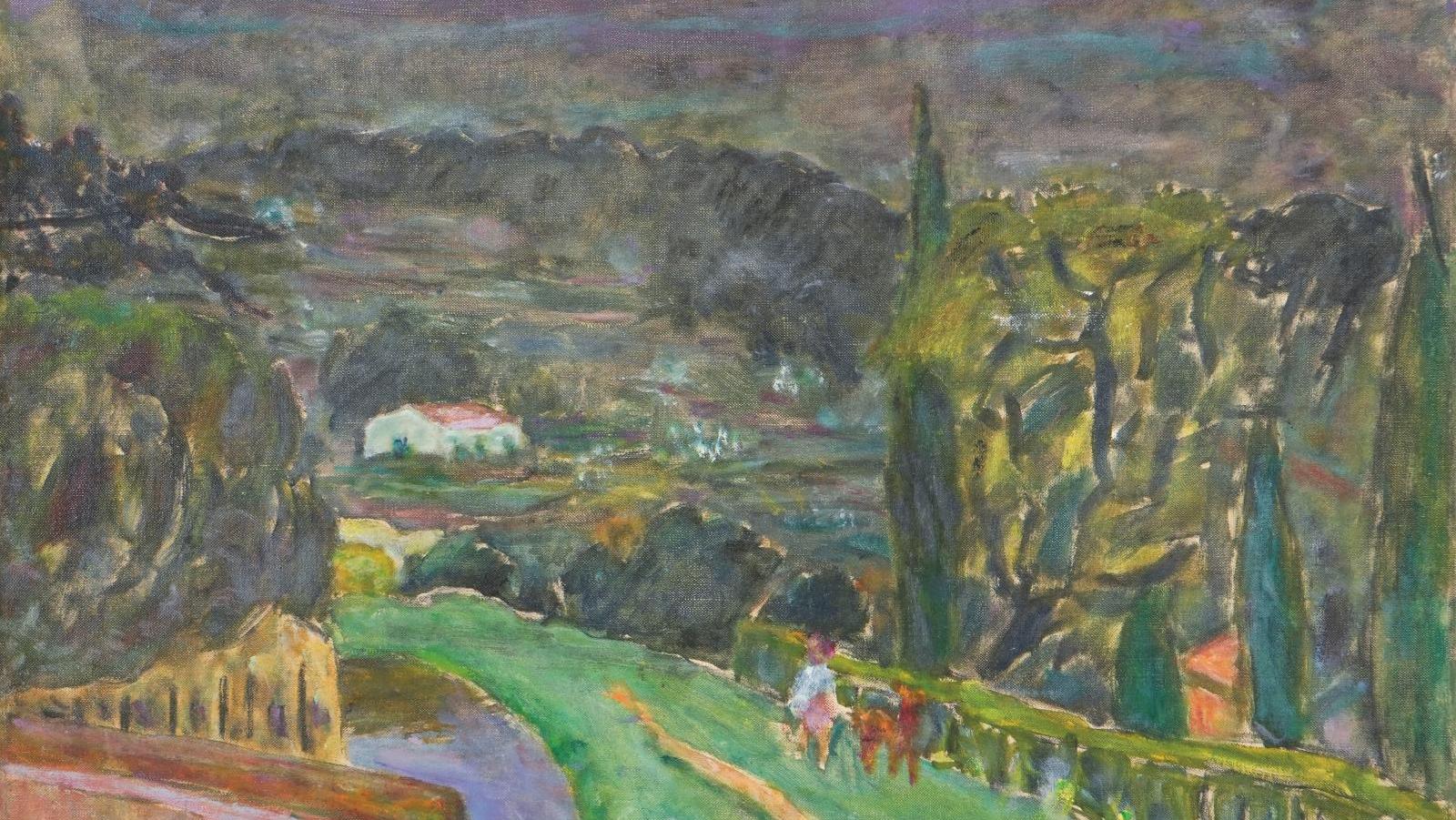 Pierre Bonnard (1867-1947), Le Chemin vert et le canal, vers 1919, huile sur toile,... Un paysage de Méditerranée par Bonnard