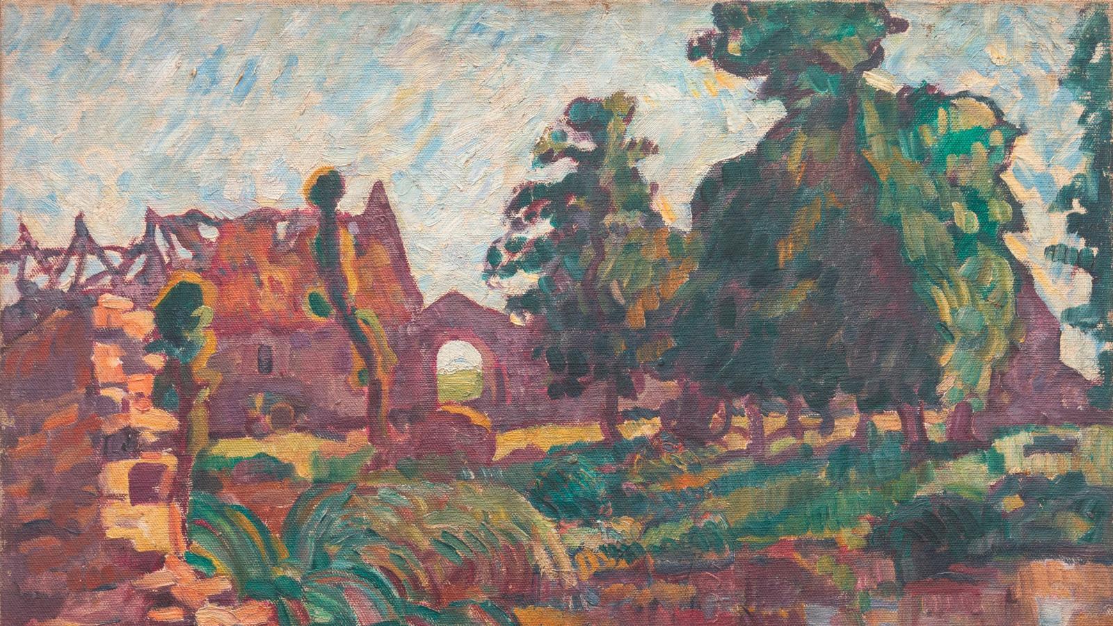 Louis Valtat (1869-1952), L’Abbaye en Normandie, 1904, huile sur toile signée, 65 x 81 cm.... De la lumière à l’ombre, et de Valtat à Soulages