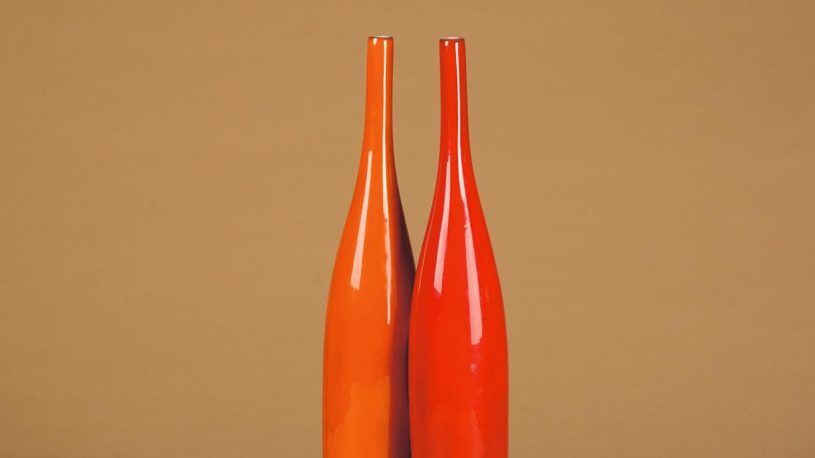 Jacques (1926-2008) et Dani Ruelland (1933-2011), vase dit «Double bouteille», vers... Les arts du feu attisés par Ruelland et Jouve