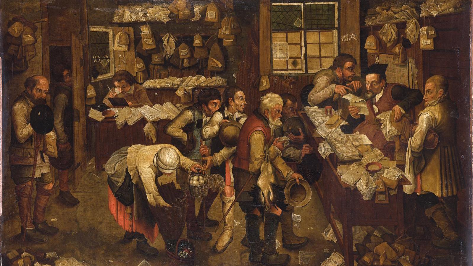 Pieter II Bruegel (vers 1564-1636), Le Paiement de la dîme, ou L’Avocat du village,... Bruegel, paiement comptant !
