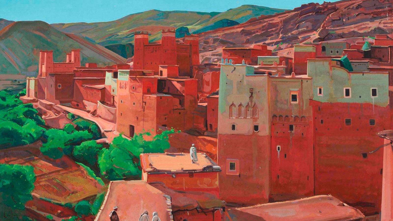 Jacques Majorelle (1886-1962), La Kasbah d'Anemiter, vue des terrasses, vallée de... Jacques Majorelle: Behind the Walls of Anemiter