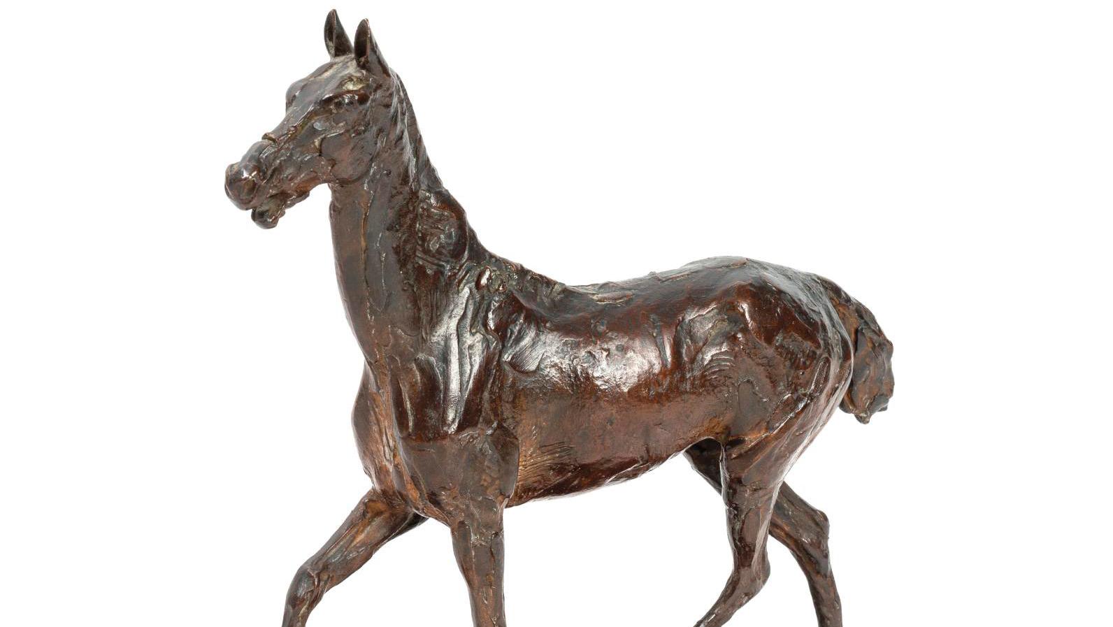 Edgar Degas (1834-1917), Cheval marchant au pas relevé (Walking Horse with Raised... The Walking Horse, A Rare Posthumous Cast by Degas 