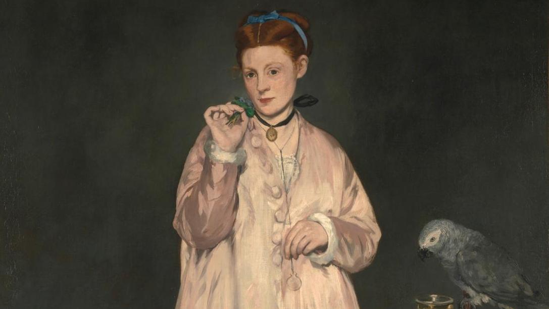 Édouard Manet (1832-1883), Jeune Dame, dit aussi Femme au perroquet, 1866, huile... L’événement Manet / Degas au musée d’Orsay