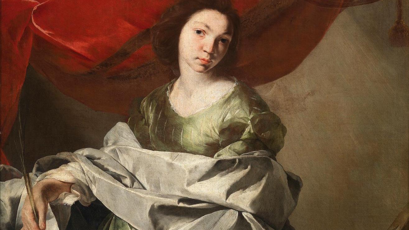 Bernardo Cavallino (1616-1656), Sainte Lucie, vers 1645-1648, huile sur toile, 129,5 x 103 cm.... La collection De Vito à Dijon