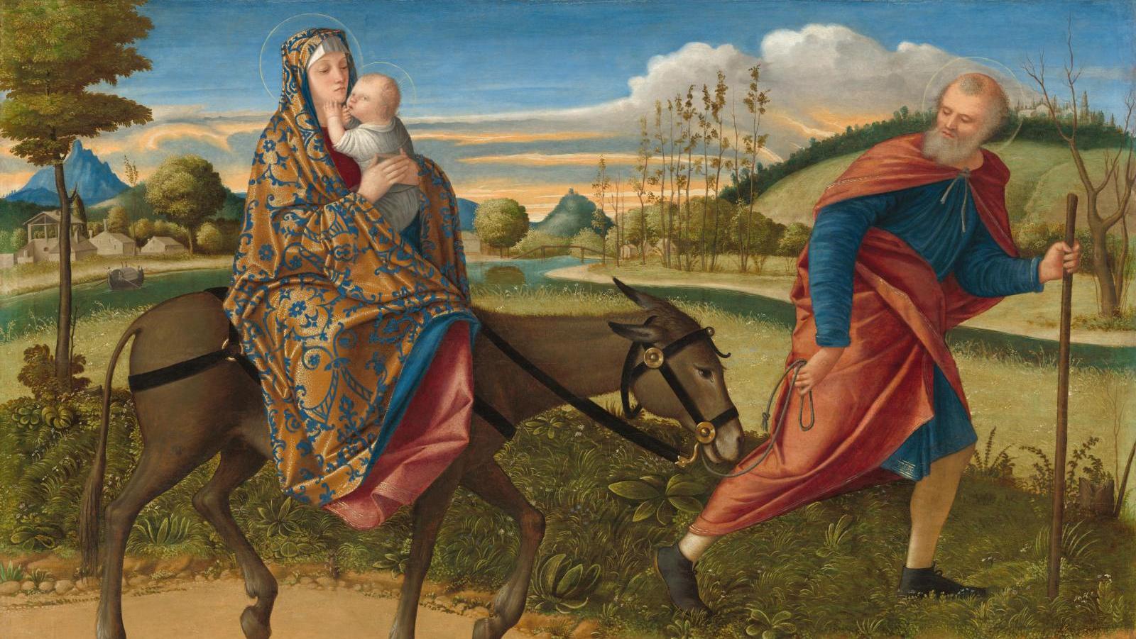 Vittore Carpaccio, La Fuite en Égypte, vers 1516-1518, huile sur toile, 73 x 111 cm,... Tout Carpaccio à Venise
