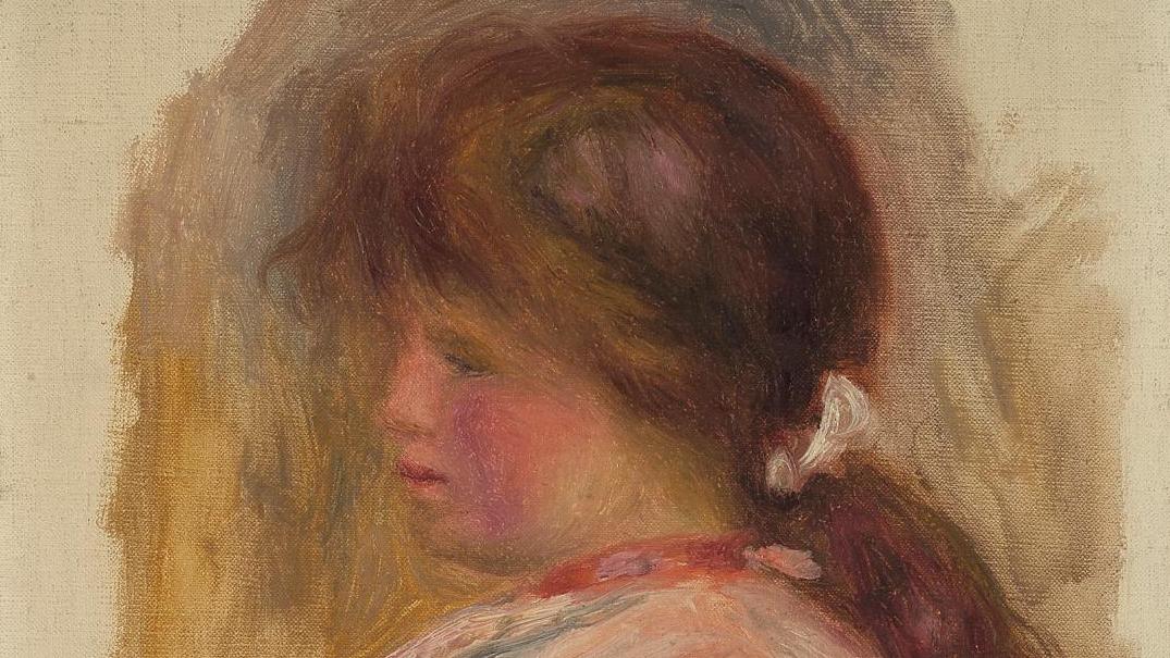 Pierre Auguste Renoir (1841-1919), Enfant assis sur une chaise, vers 1895, huile... Auguste Renoir, portraitiste