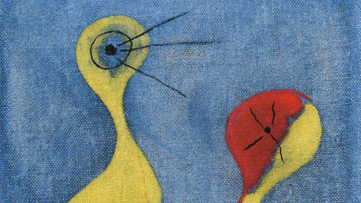 Joan Miró (1893-1983), Composition, 1926, huile sur toile signée et datée en bas... Collection Bélime : un Miró haut en couleur 