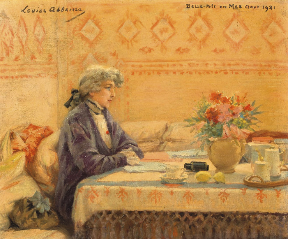 Louise Abbéma (1853-1927), Portrait de Sarah Bernhardt, 1921, huile sur toile, 38 x 45,5 cm. Neuilly, 1er décembre 2022. Aguttes OVV. Adju