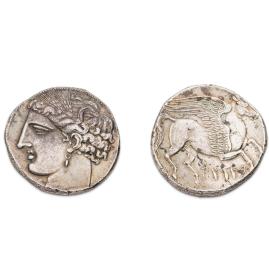 Perséphone couronnée sur une monnaie de Carthage - Après-vente