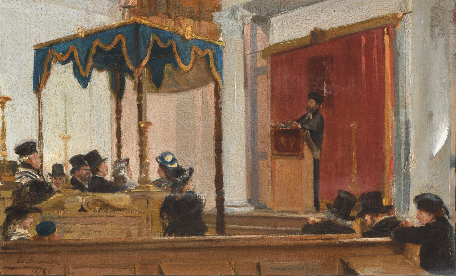 Prière dans une synagogue 