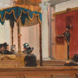 Prière dans une synagogue 